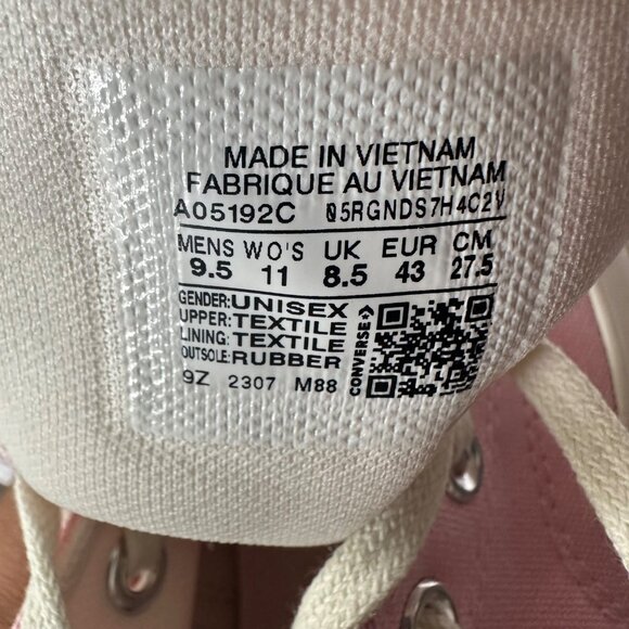 Rare Converse Run Star Hike Hi 11 Women Shoes Pink Red Roses Embroidered A05192C - Picture 12 of 12